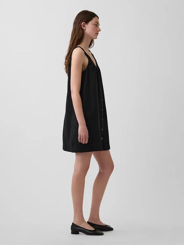 Minikleid mit Knopfleiste vorne