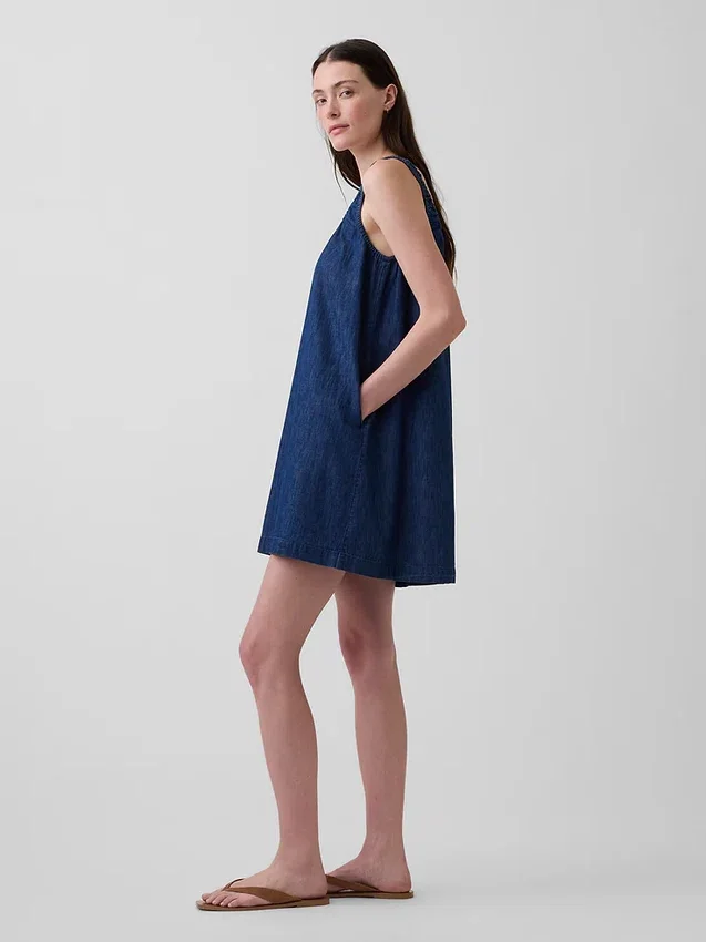 Minikleid mit Knopfleiste vorne