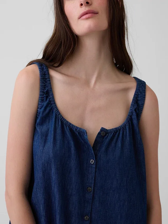 Minikleid mit Knopfleiste vorne