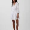 Minikleid mit Spitzenbesatz