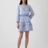 Minikleid mit Spitzenbesatz