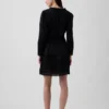 Minikleid mit Spitzenbesatz