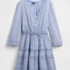 Minikleid mit Spitzenbesatz