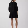 Minikleid mit tief sitzender Taille und Spitzenbesatz