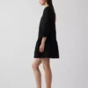 Minikleid mit tief sitzender Taille und Spitzenbesatz
