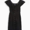 Minikleid mit U-Ausschnitt und Spitzenbesatz