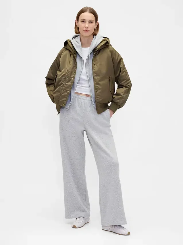 Mit Kunstfell gefütterte Utility-Jacke mit Kapuze