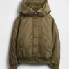 Mit Kunstfell gefütterte Utility-Jacke mit Kapuze
