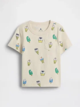 Mix-&-Match-T-Shirt mit Aufdruck und Tasche für Baby & Kleinkind