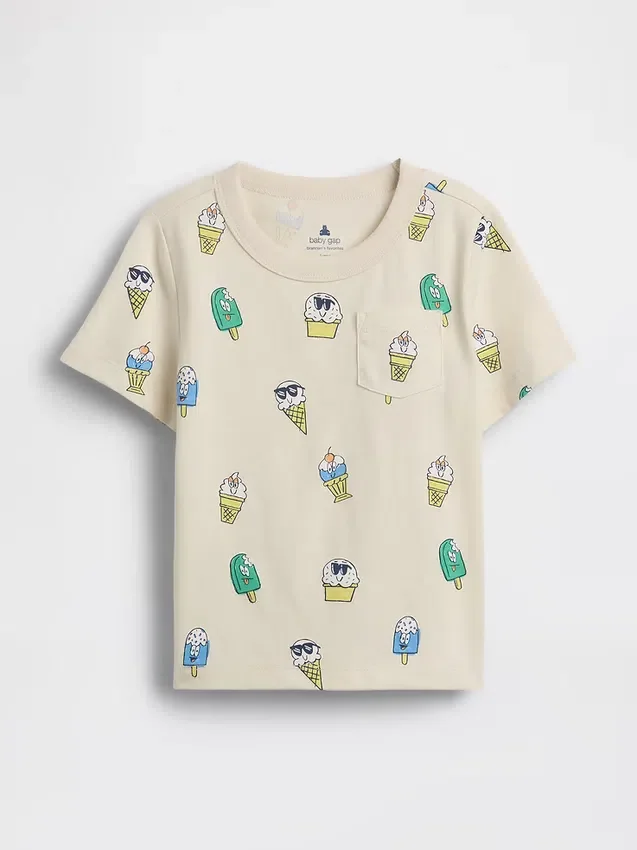 Mix-&-Match-T-Shirt mit Aufdruck und Tasche für Baby & Kleinkind