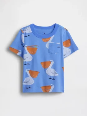 Mix-&-Match-T-Shirt mit Aufdruck und Tasche für Baby & Kleinkind