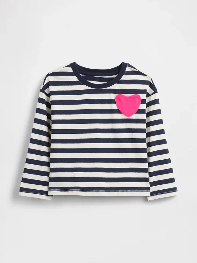 Mix & Match-T-Shirt mit Herztasche für Baby & Kleinkind