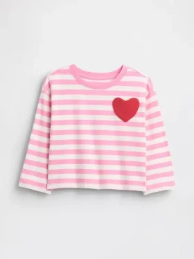 Mix & Match-T-Shirt mit Herztasche für Baby & Kleinkind
