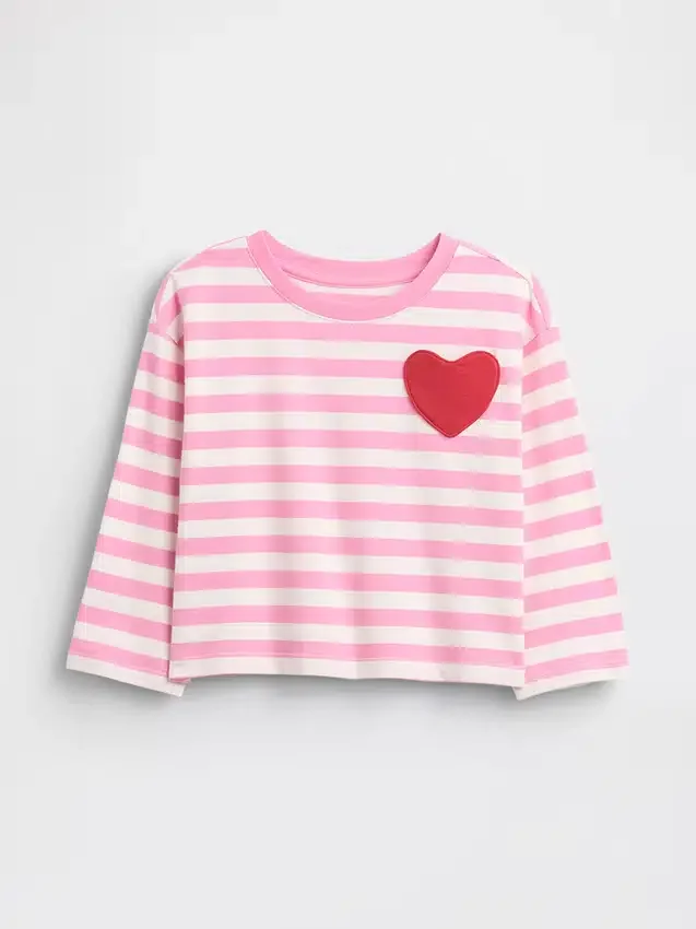 Mix & Match-T-Shirt mit Herztasche für Baby & Kleinkind