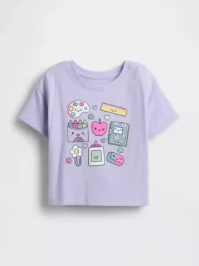 Mix & Match-T-Shirt mit lässigem Aufdruck für Baby & Kleinkind