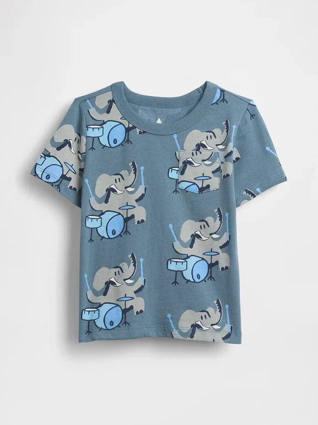 Mix & Match-T-Shirt mit Tasche für Baby & Kleinkind