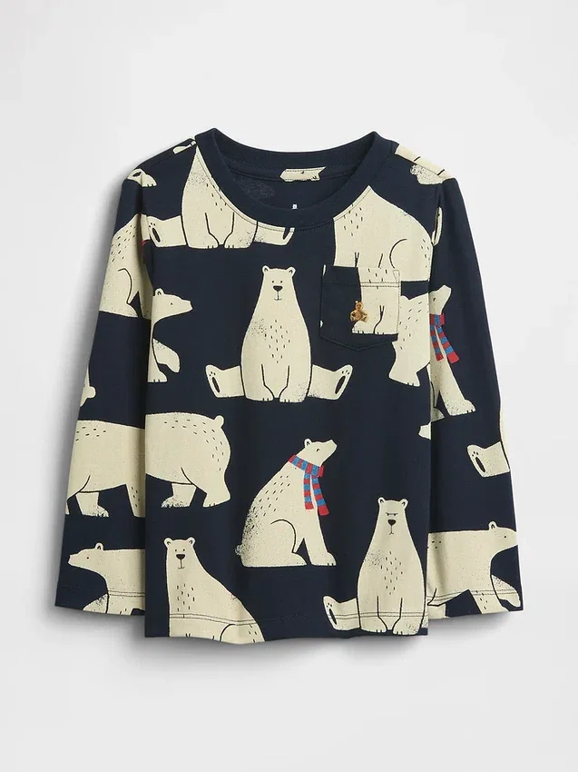 Mix & Match-T-Shirt mit Tasche für Baby & Kleinkind