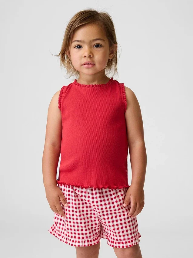 Mix & Match-Trägerhemd aus Rippstrick für Baby & Kleinkind