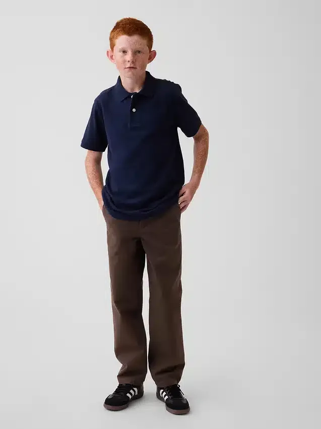 Moderne, locker sitzende Khaki-Hose für Kinder