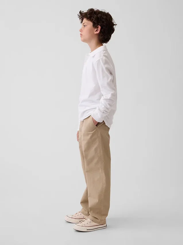 Moderne, locker sitzende Khaki-Hose für Kinder