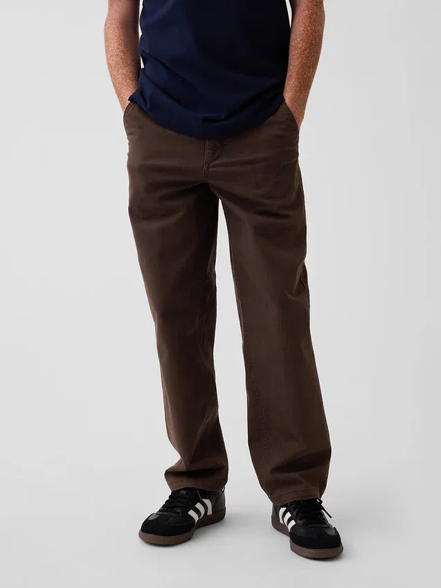 Moderne, locker sitzende Khaki-Hose für Kinder