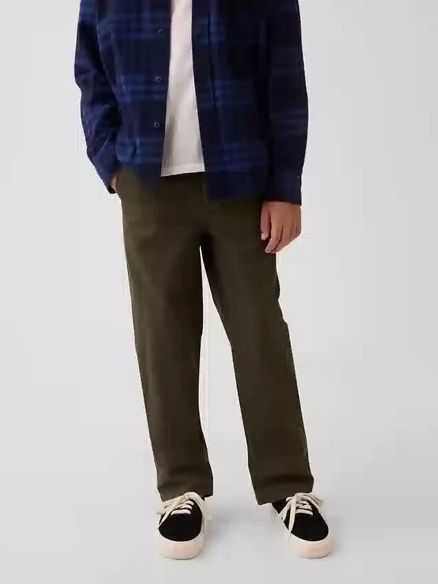 Moderne, locker sitzende Khaki-Hose für Kinder