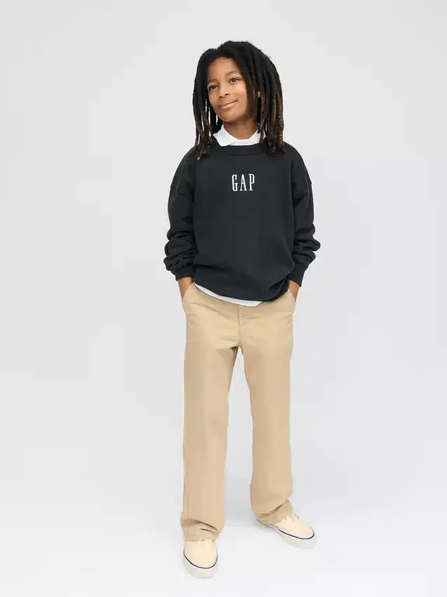 Moderne, locker sitzende Khaki-Hose für Kinder