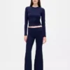 Moderne Pyjama-Leggings mit umgeschlagenem Bund