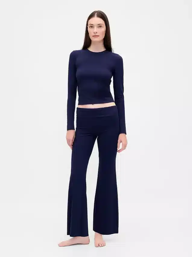 Moderne Pyjama-Leggings mit umgeschlagenem Bund