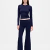 Moderne Pyjama-Leggings mit umgeschlagenem Bund