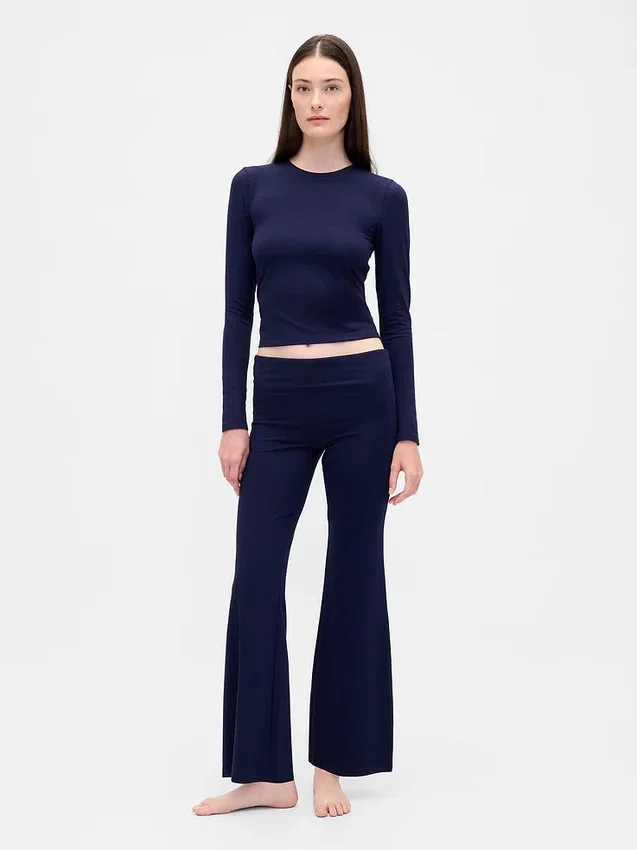 Moderne Pyjama-Leggings mit umgeschlagenem Bund