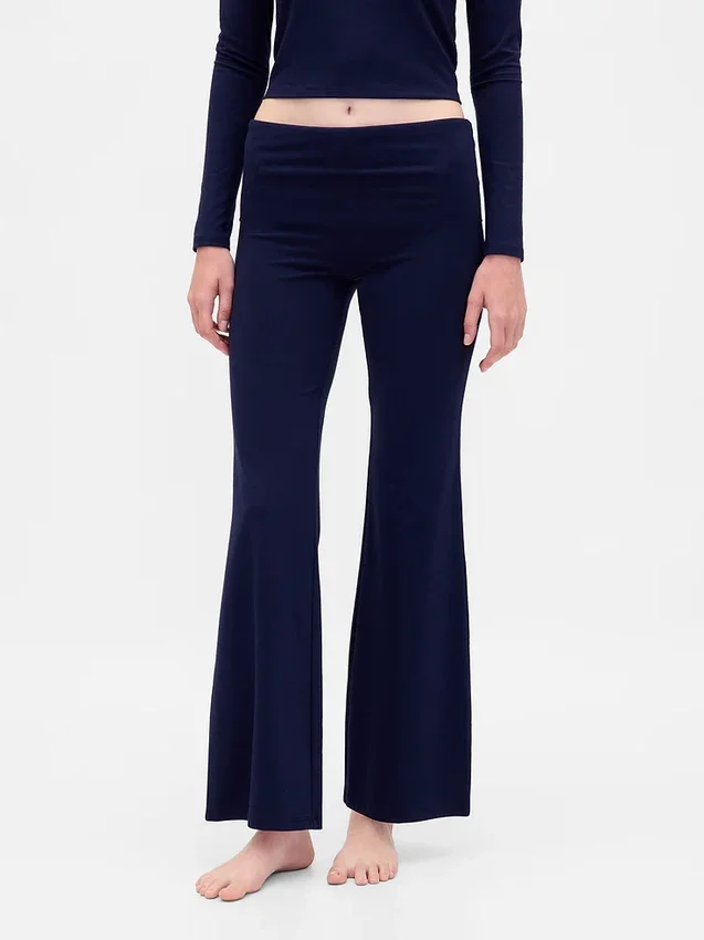 Moderne Pyjama-Leggings mit umgeschlagenem Bund