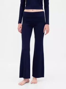 Moderne Pyjama-Leggings mit umgeschlagenem Bund