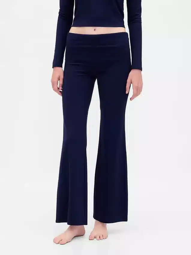 Moderne Pyjama-Leggings mit umgeschlagenem Bund