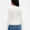 Moderne Strickjacke mit Rundhalsausschnitt