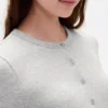 Moderne Strickjacke mit Rundhalsausschnitt