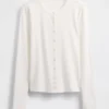 Moderne Strickjacke mit Rundhalsausschnitt