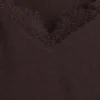 Modernes Crop-Top mit Spitzenbesatz