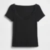 Modernes Crop-Top mit Spitzenbesatz
