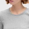 Modernes, kurz geschnittenes T-Shirt mit Rippbündchen