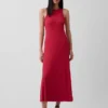 Modernes Maxikleid mit geripptem integrierten BH
