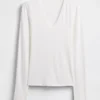 Modernes Rippstrick-T-Shirt