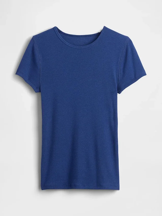 Modernes Rippstrick-T-Shirt