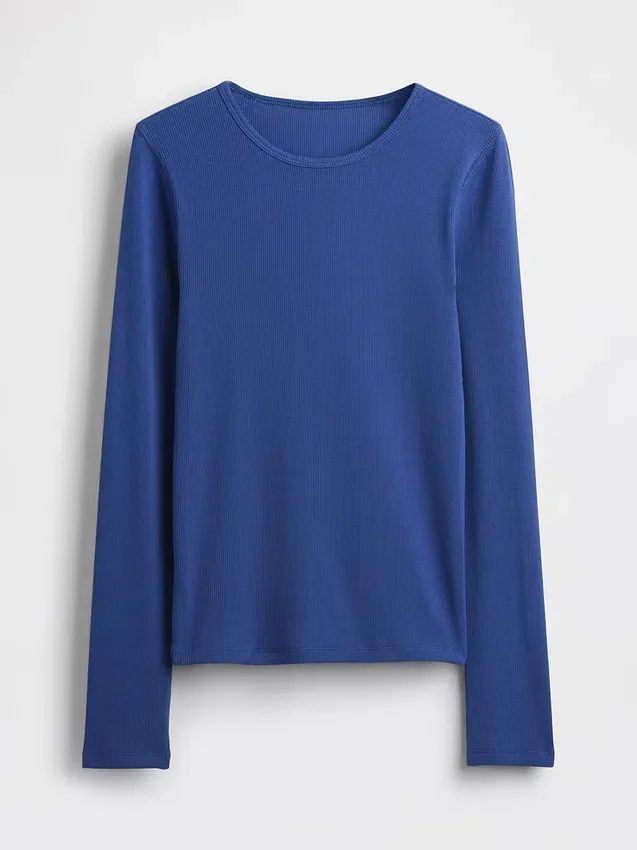 Modernes Rippstrick-T-Shirt
