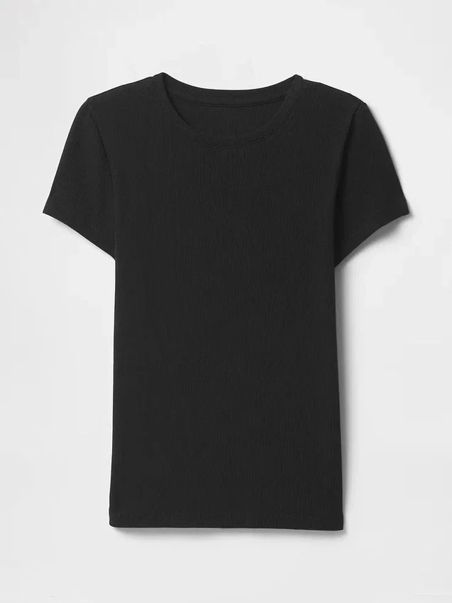 Modernes Rippstrick-T-Shirt