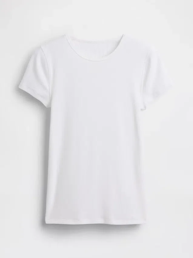 Modernes Rippstrick-T-Shirt