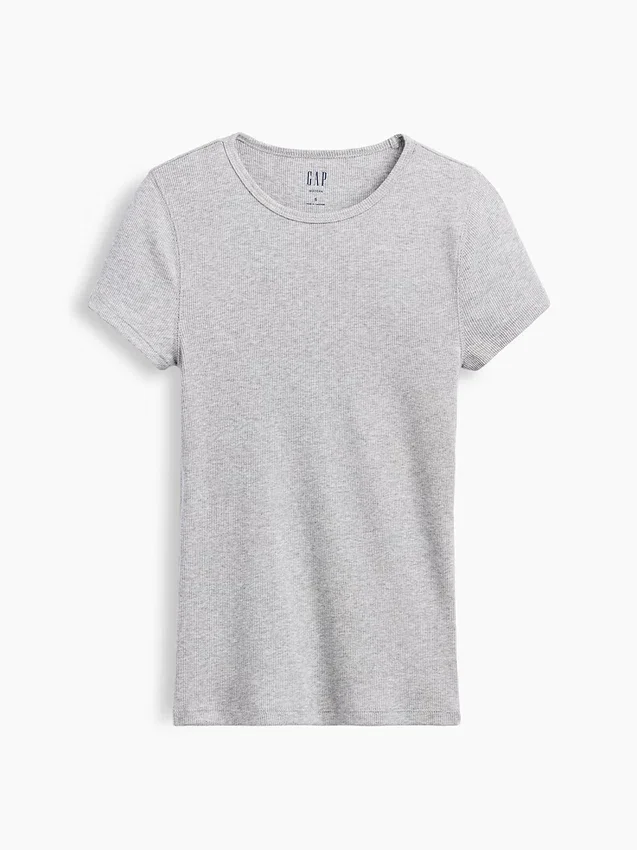 Modernes Rippstrick-T-Shirt