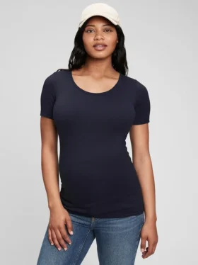 Modernes T-Shirt für Umstandsmode mit Rundhalsausschnitt