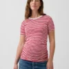 Modernes T-Shirt für Umstandsmode mit Rundhalsausschnitt