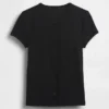 Modernes T-Shirt mit Rippbündchen und Knopfleiste